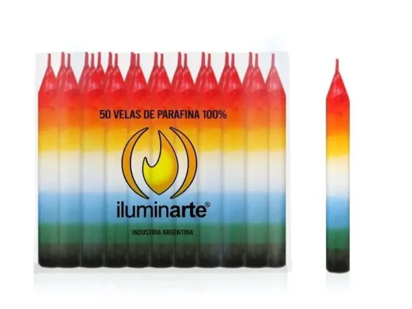 velas c 7 colores velas cortas 7 colores