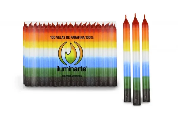 velas largas 7 colores velas largas 7 colores x 10