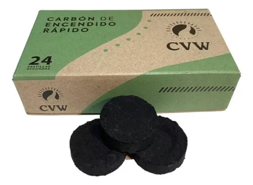CVW X 24 Carbones Vegetales Para Sahumar Caja X 24u Cvw